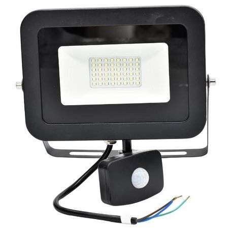 Waco - LED Floodlight with Sensor 50W Slimline - 6500K - Waco - LED Floodlight with Sensor 50W Sl...