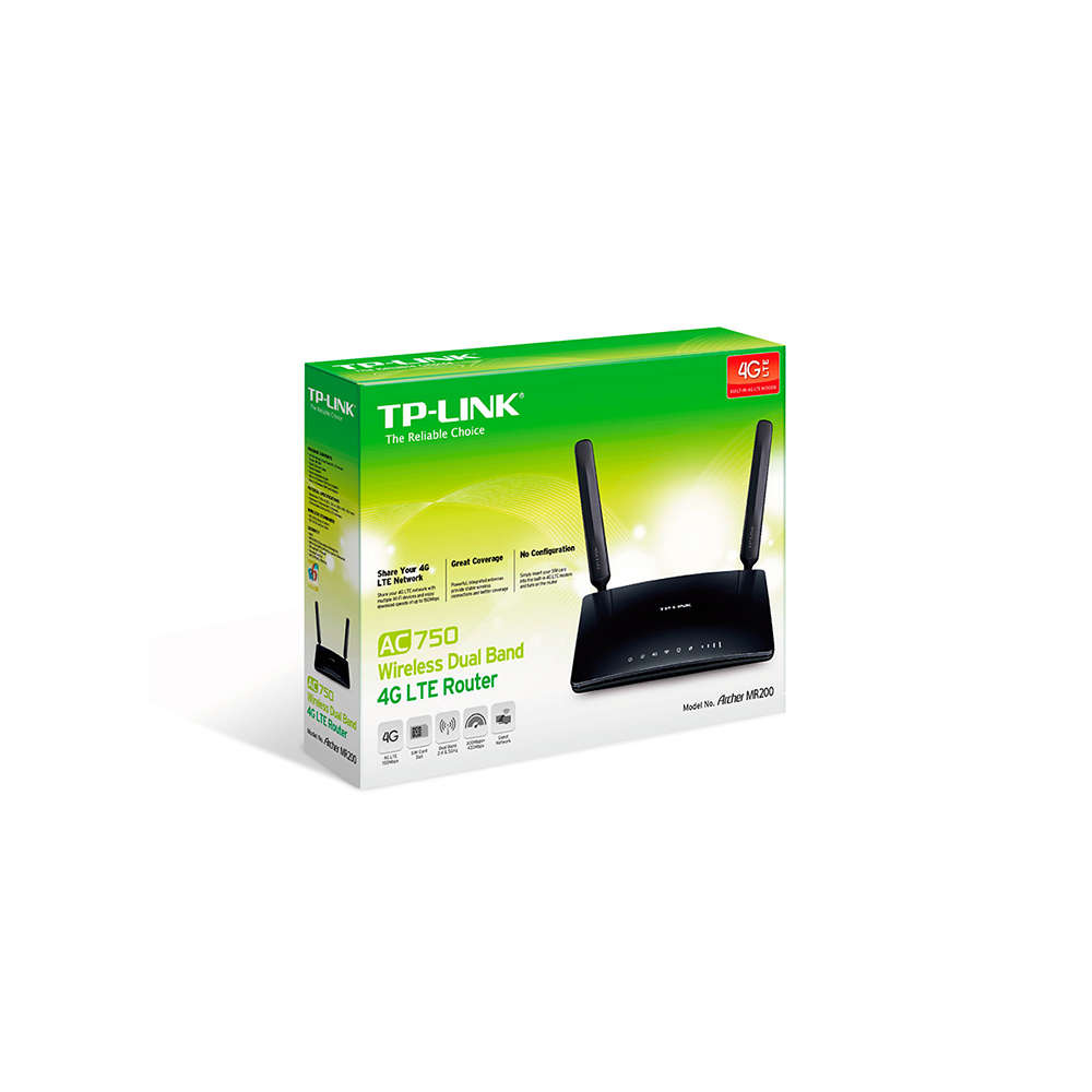 Tp-Link - Wireless Dual Band 4G LTE Router - MR200 - Tp-Link - Wireless Dual Band 4G LTE Router -...