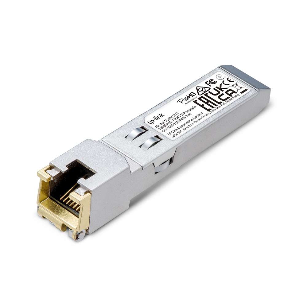 Tp-Link - SM331T 1000Base-T RJ45 SFP Module 100m Cat5e UTP Reach, Low Power - Tp-Link - SM331T 10...