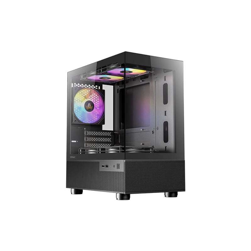 Antec - CX200M Elite Micro-ATX | ITX ARGB Mini-Tower Gaming Chassis - Black - Antec - CX200M Elit...