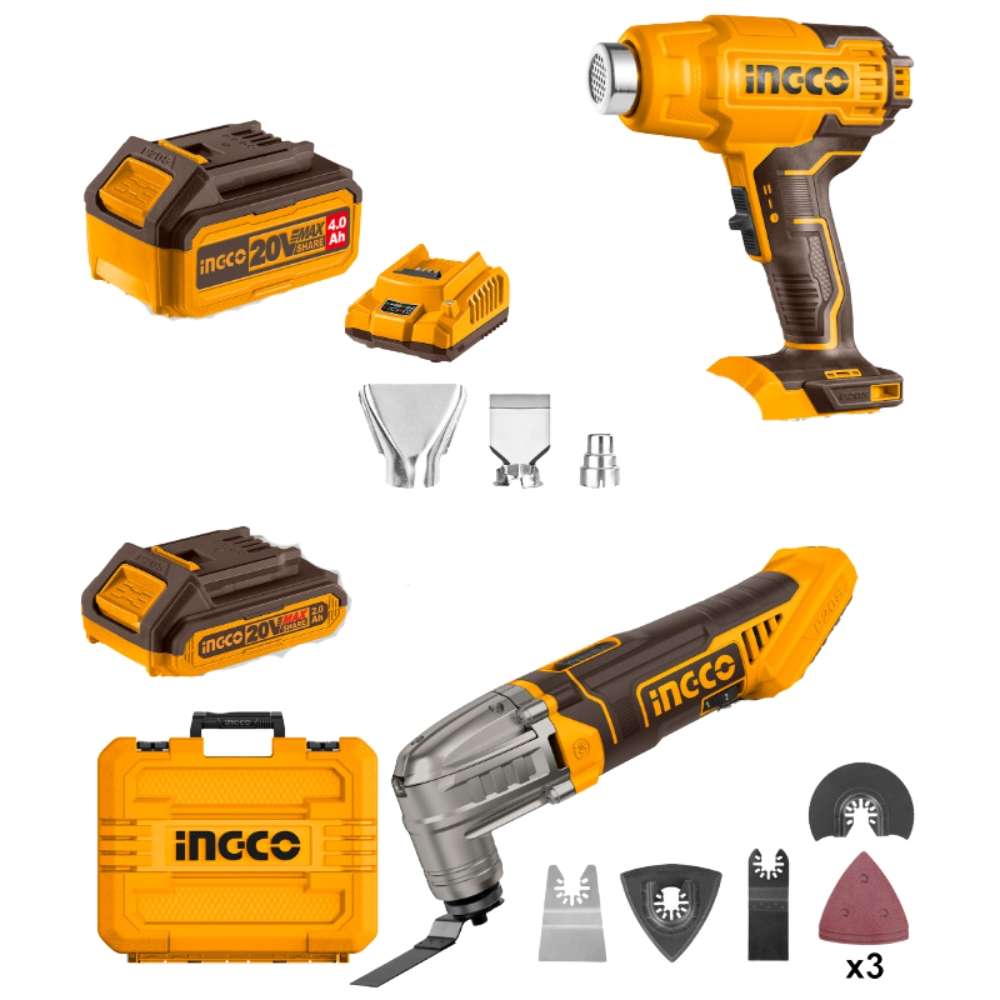 Ingco - Lithium-Ion Cordless 2 Piece Combo Kit (20V) - Ingco - Lithium-Ion Cordless 2 Piece Combo...