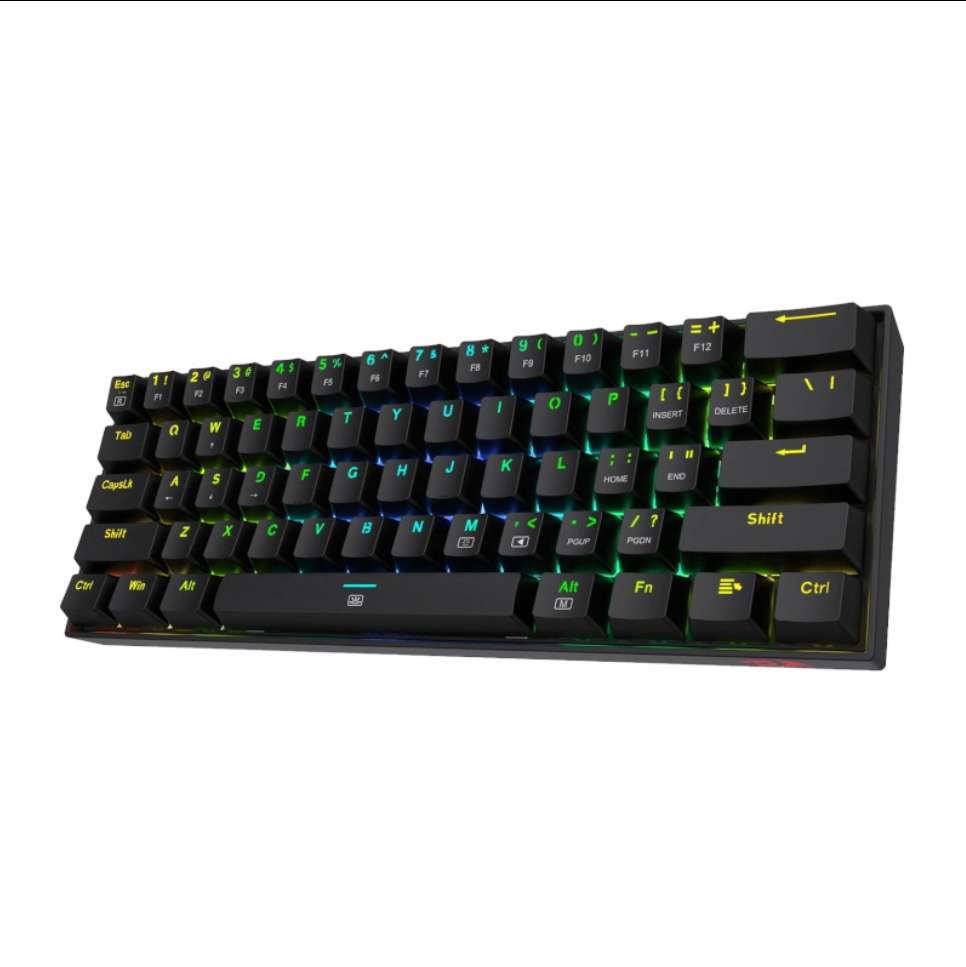 Redragon - Dragonborn Wired Mechanical Keyboard RGB 61 Key Design - Black - Redragon - Dragonborn...