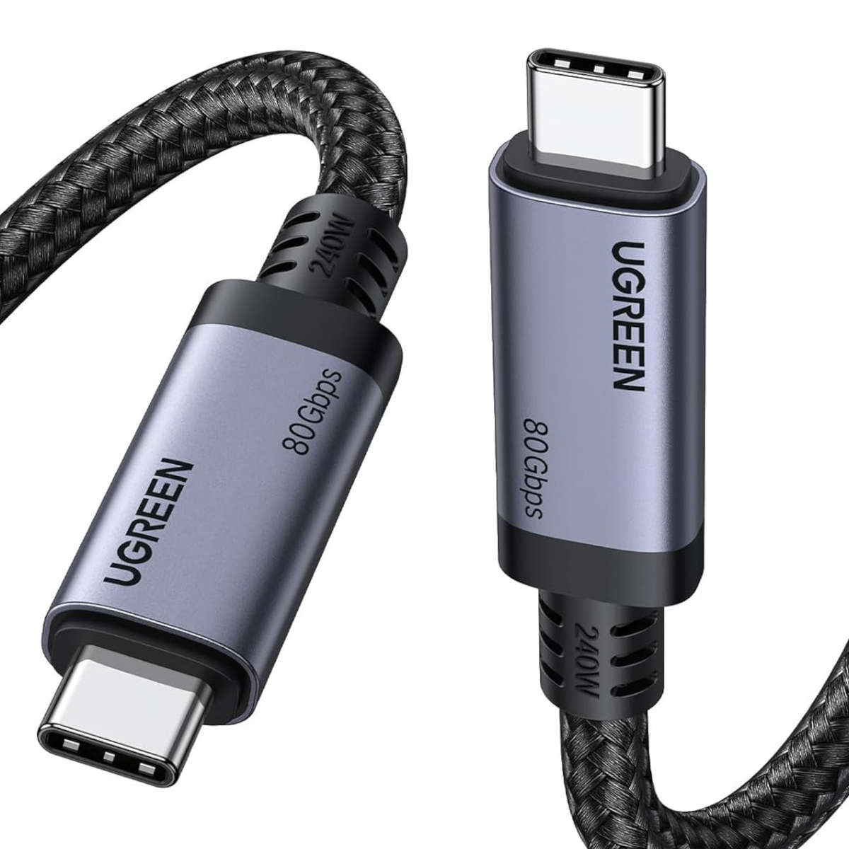 Ugreen - USB4 Gen4 240W USB-C to USB-C Cable (Black) - Ugreen - USB4 Gen4 240W USB-C to USB-C Cab...