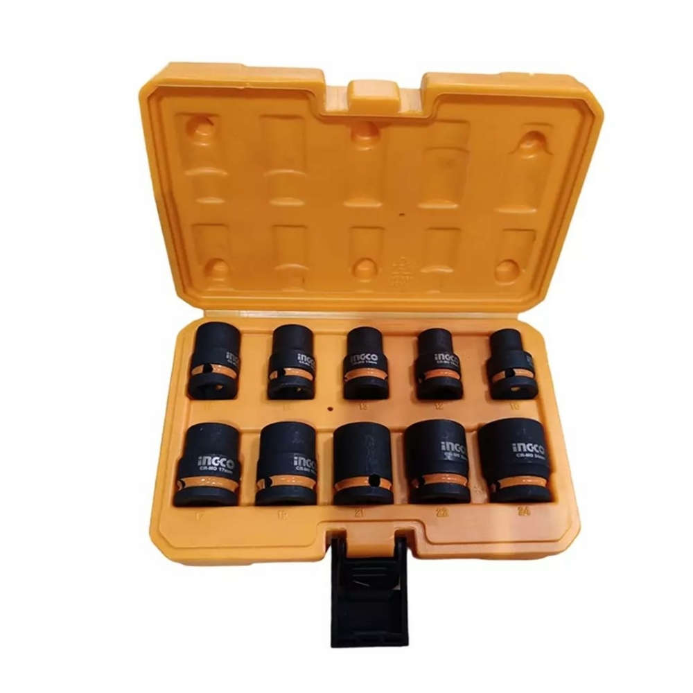 Ingco - Impact Socket Set (1/2") (10Piece) in Plastic Carry Case - Ingco - Impact Socket Set (1/2...
