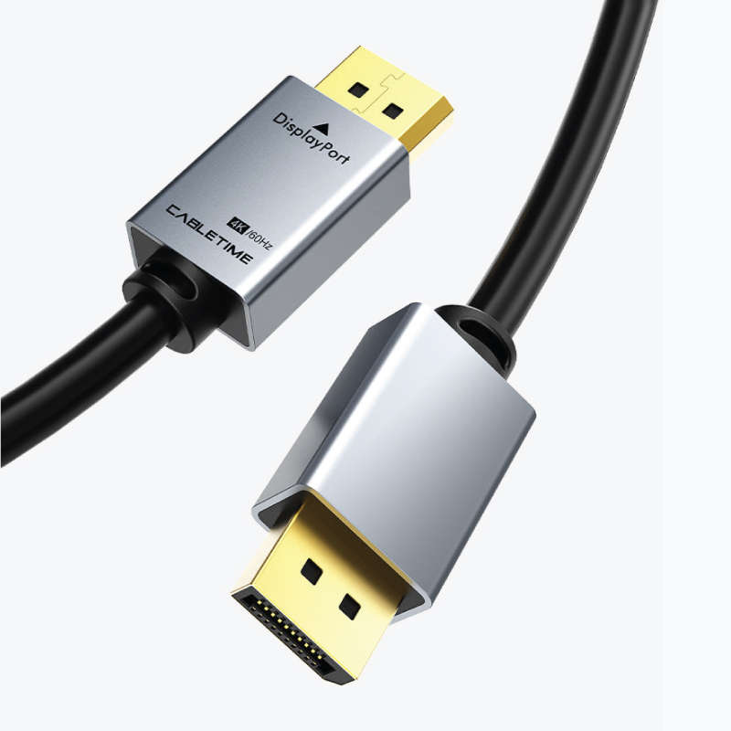 Cabletime - DisplayPort to DisplayPort 1.2 Cable 4K 60Hz - 4.5 m - Cabletime - DisplayPort to Dis...