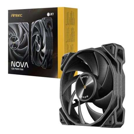 Antec - Nova 120 PWM Fan with Speed Controller - Black - Antec - Nova 120 PWM Fan with Speed Cont...