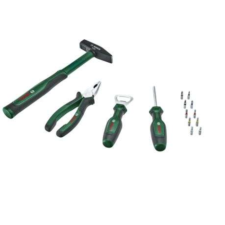 Bosch - Cordless Impact Drill with Battery, Charger & 14Pcs Hand Tool Set - Bosch - Cordless Impa...