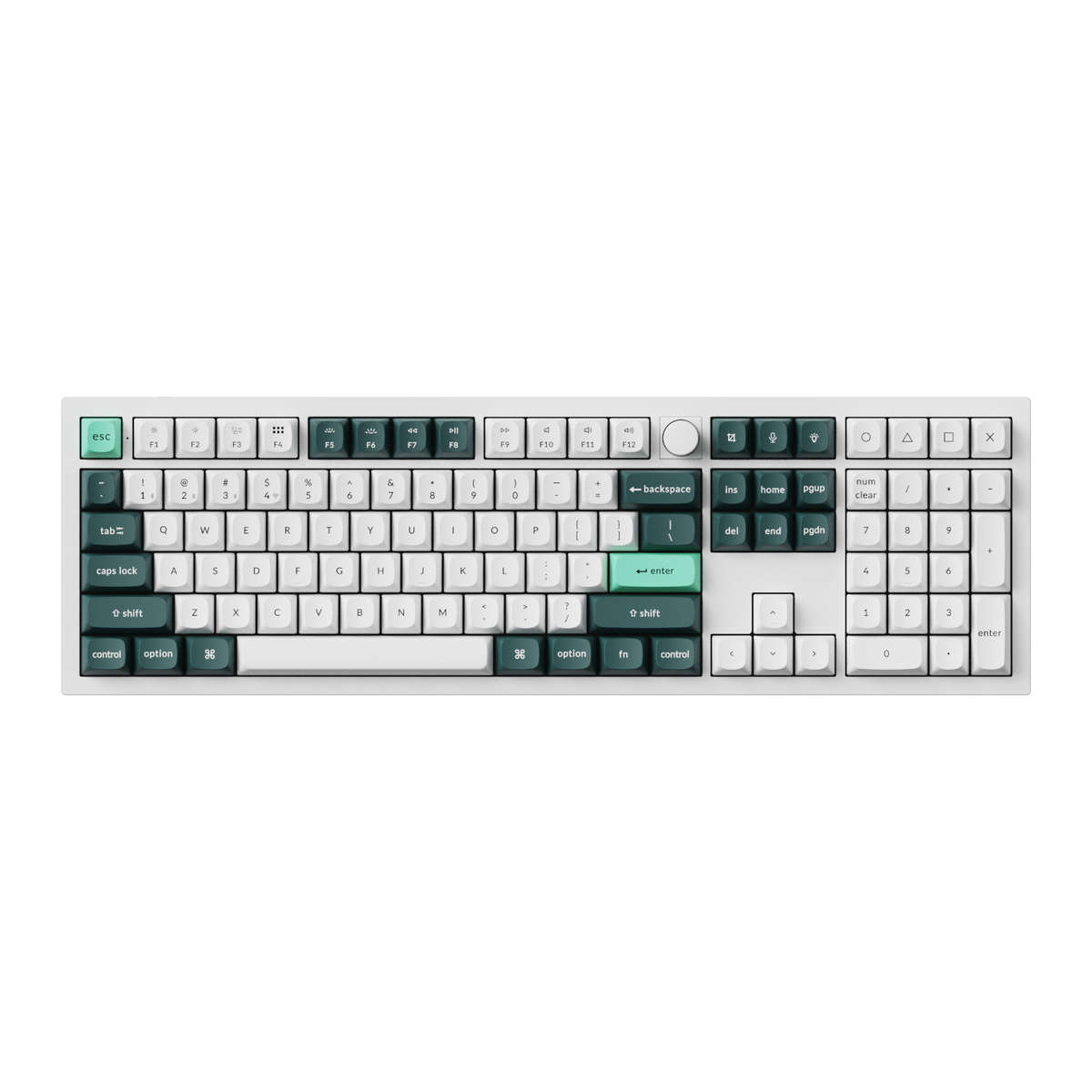 Keychron - Q6 HE QMK Full-size Wireless Custom Mechanical Keyboard (Nebula Switch)  Shell Whit...