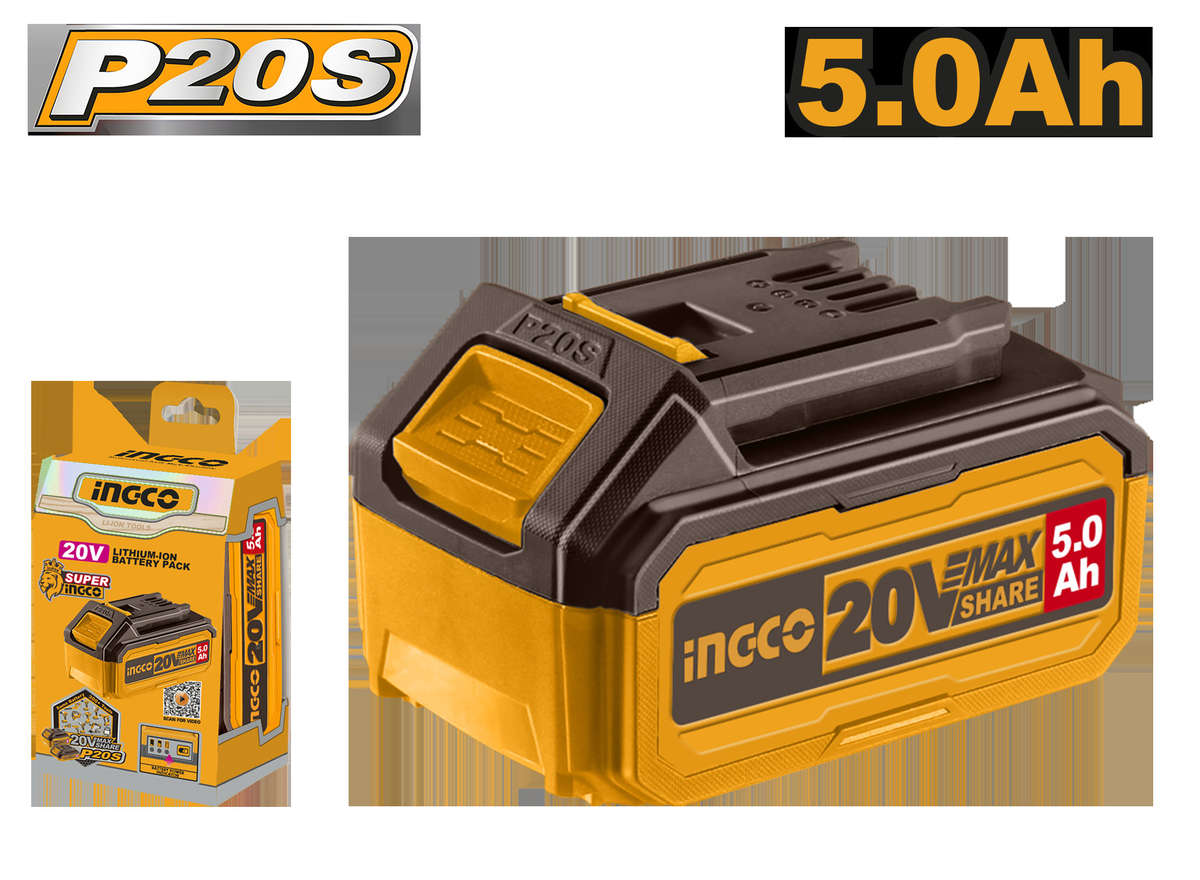 Ingco - 20V Li-Ion 5.0Ah Battery Pack - Ingco - 20V Li-Ion 5.0Ah Battery Pack