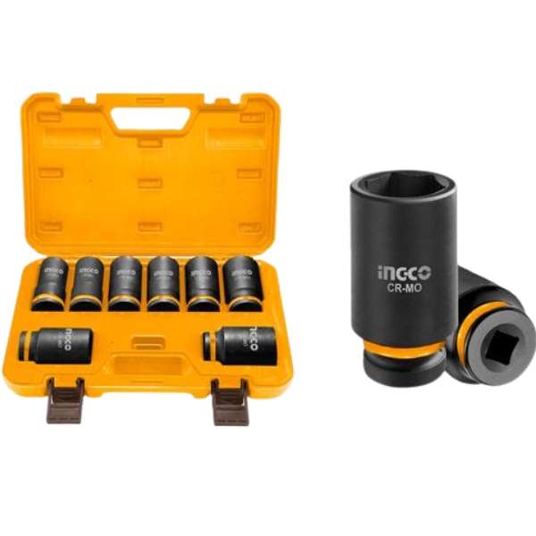 Ingco - Deep Impact Socket Set 3/4'' DR - 8 Pieces - Ingco - Deep Impact Socket Set 3/4'' DR - 8 ...