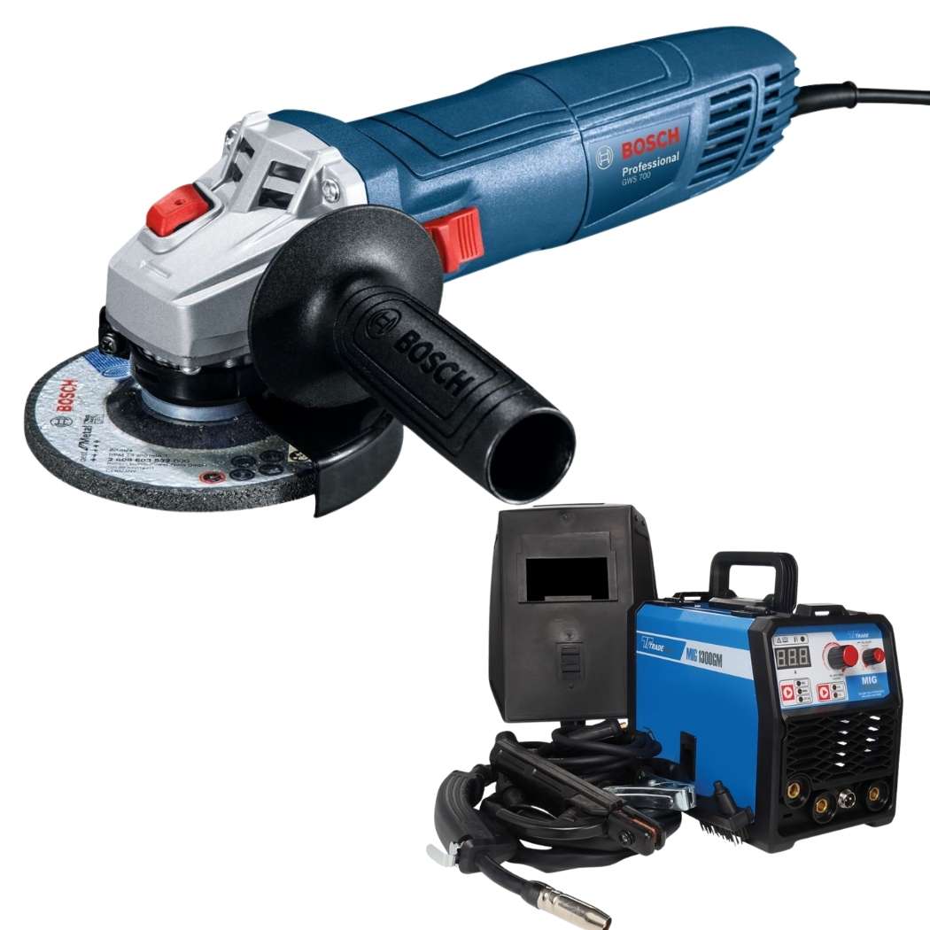 Tradeweld - Multi Process Welding Machine (MIG1300) with Angle Grinder 700W - Tradeweld - Multi P...
