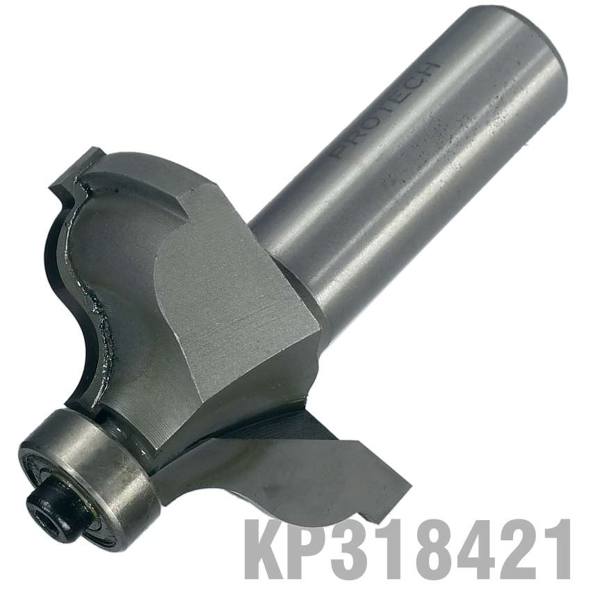 Pro-Tech - Quirk Topped Ogee 1/5/8' X 11/16'Radius 1/4' 1/2' Shank - Pro-Tech - Quirk Topped Ogee...