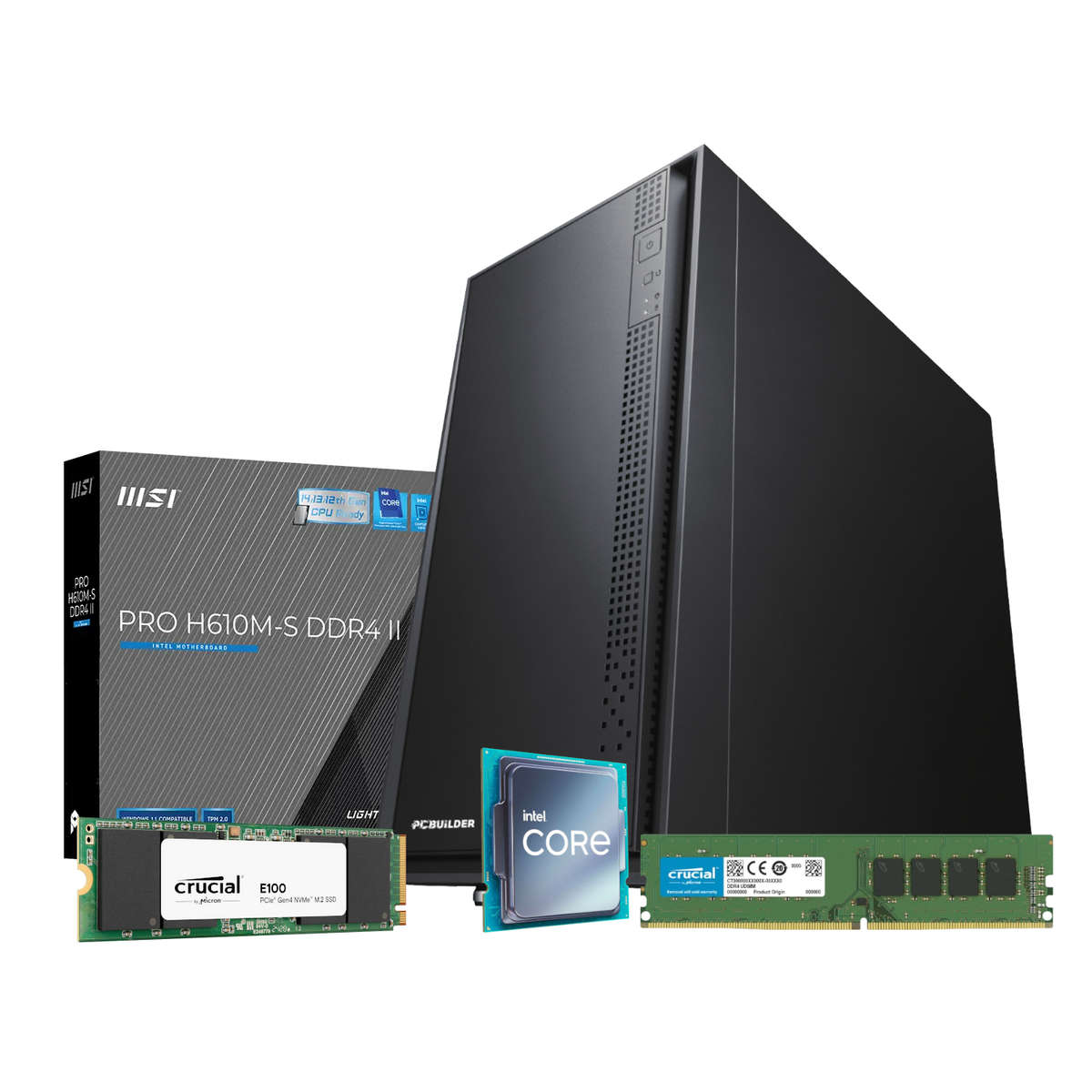 PCBuilder - Intel i3-14100 Office Master Windows 11 Desktop PC - PCBuilder - Intel i3-14100 Offic...