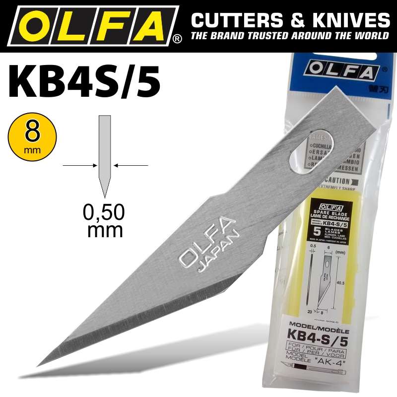 Olfa - Precision Art Blade 5/Pack 8mm - Olfa - Precision Art Blade 5/Pack 8mm