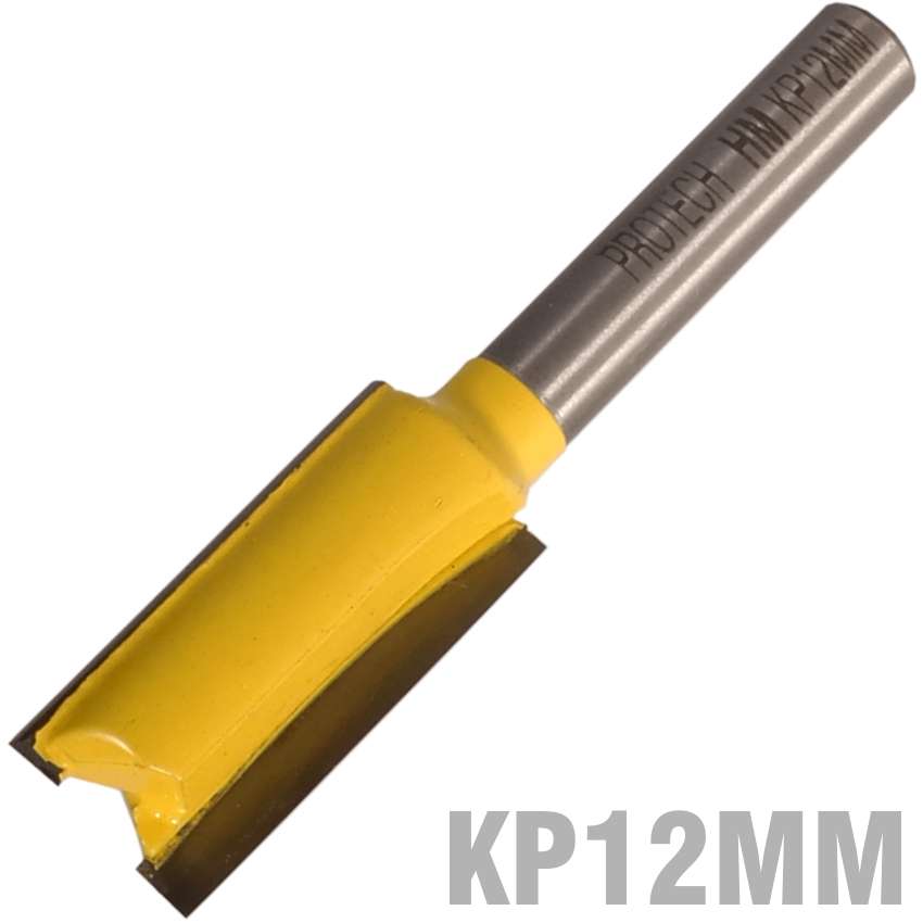 Pro-Tech - Straight Bit 12mm X 25mm Cut 2 Flute Metric 1/4' Shank - Pro-Tech - Straight Bit 12mm ...