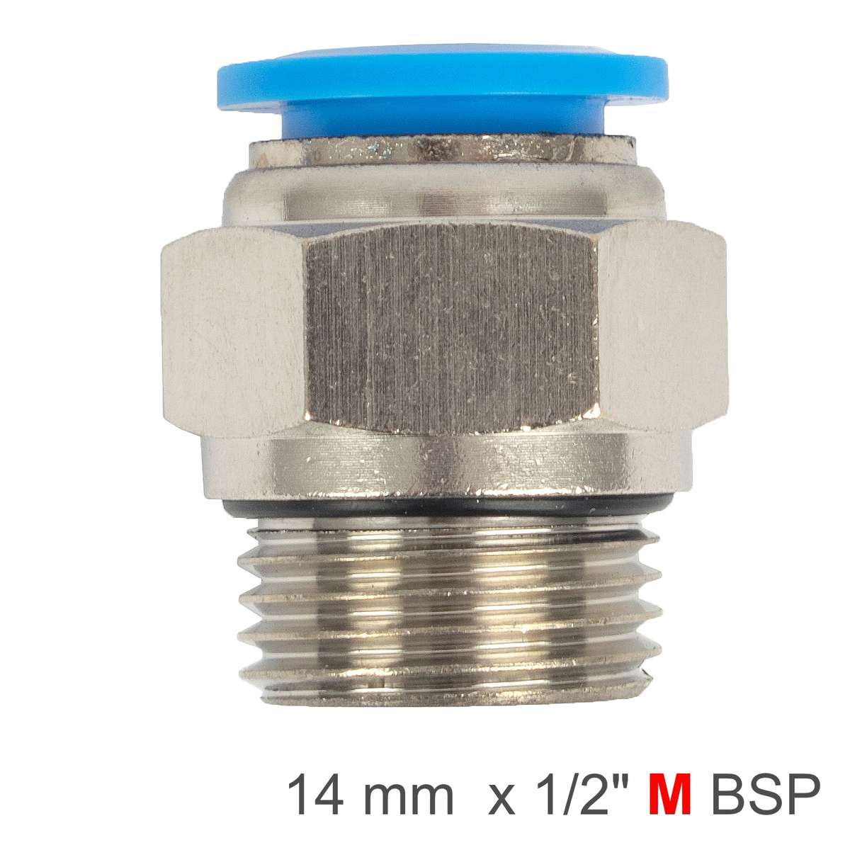 Air Craft - Pu Fitting Str. Stud W/O-Ring 14mm-1/2' M - Air Craft - Pu Fitting Str. Stud W/O-Ring...