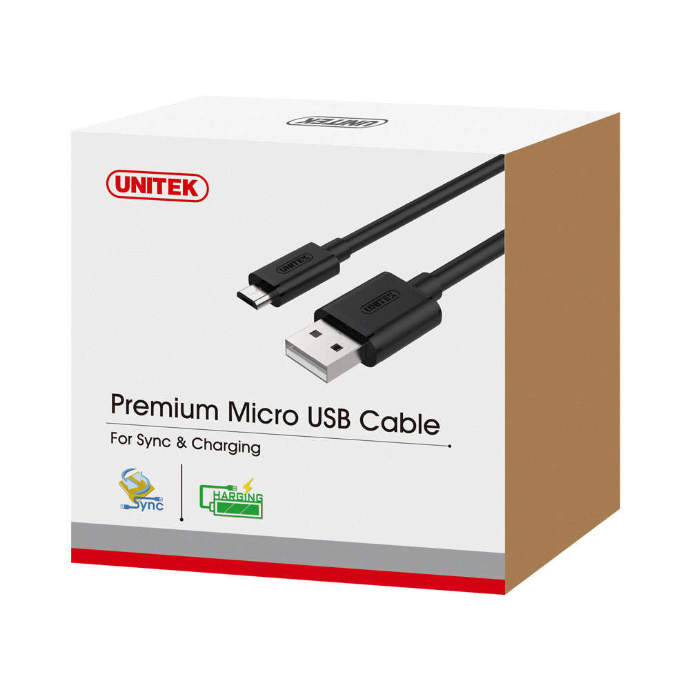 Unitek - USB to Micro USB Cable Bundle Pack (2 x 0.3M & 3 x 0.2M) - Unitek - USB to Micro USB Cab...
