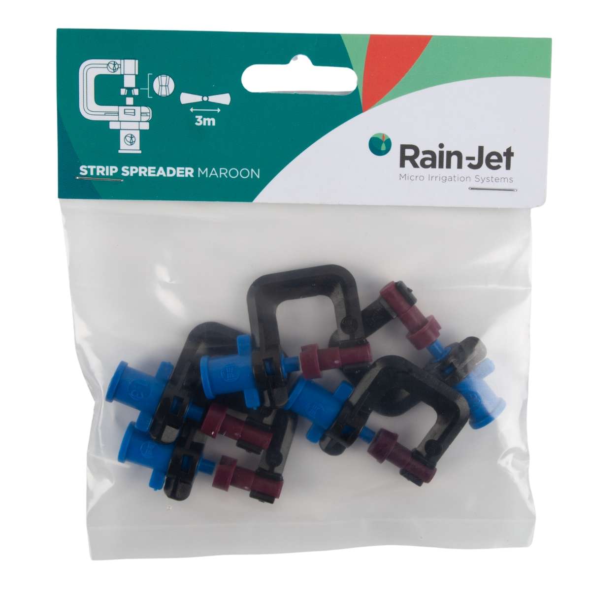 Rain-Jet - Micro Rainjet 5Xhead Strip Spreader Maroon - Rain-Jet - Micro Rainjet 5Xhead Strip Spr...