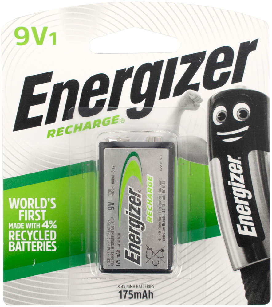 Energizer - Recharge 9V Battery-1Pack (Moq6) Energizer - Energizer - Recharge 9V Battery-1Pack (M...