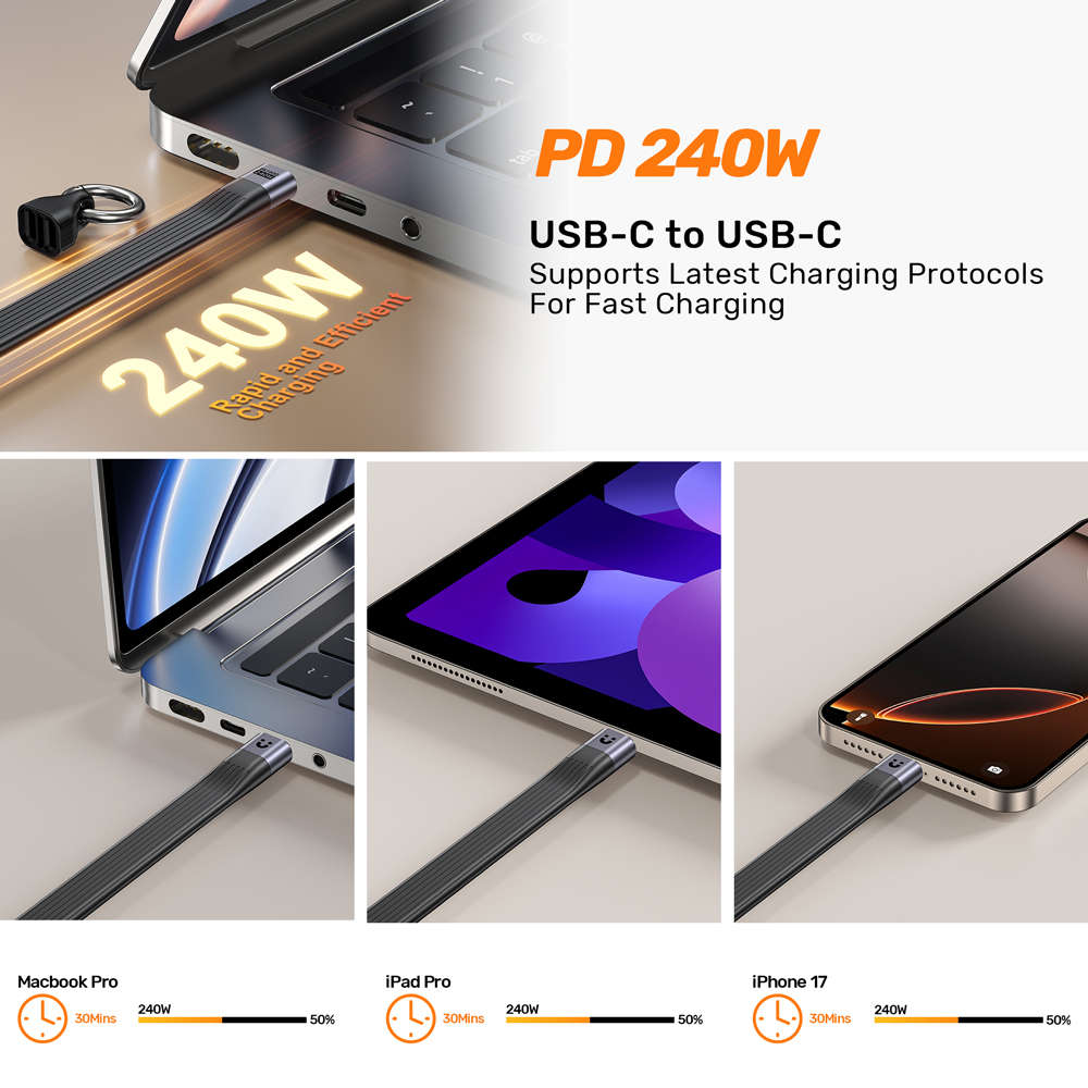 Unitek - C14179A 13cm Usb4.0 USB Type-C Keychain Cable - 240W Pd, 40Gbps, 8K @60Hz - Unitek - C14...