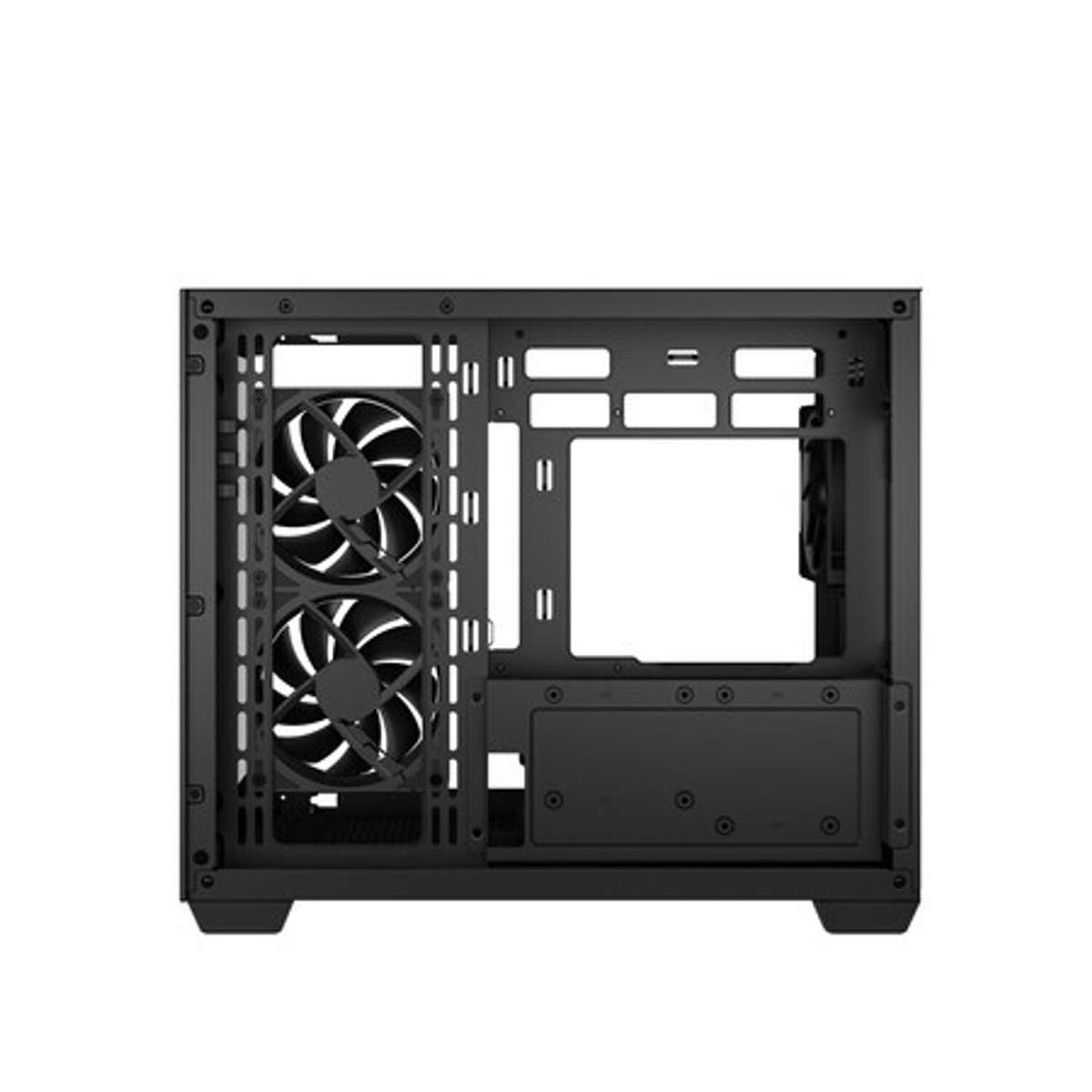 DEEPCOOL - CG330 3F Panoramic Dual-Chamber Micro-ATX Gaming Chassis - Black - DEEPCOOL - CG330 3F...