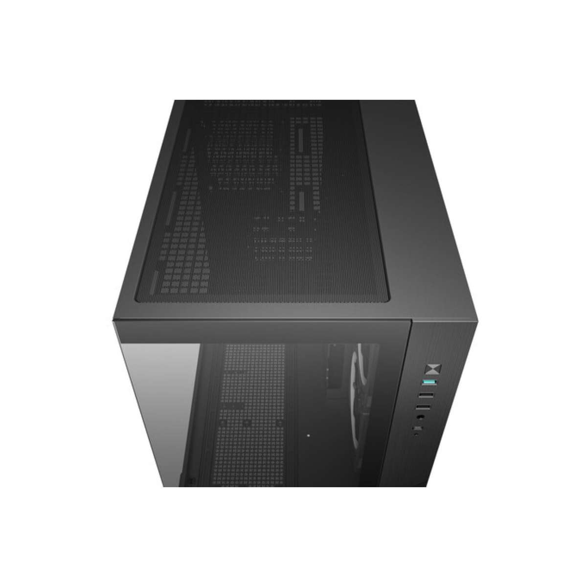 DEEPCOOL - CG330 3F Panoramic Dual-Chamber Micro-ATX Gaming Chassis - Black - DEEPCOOL - CG330 3F...