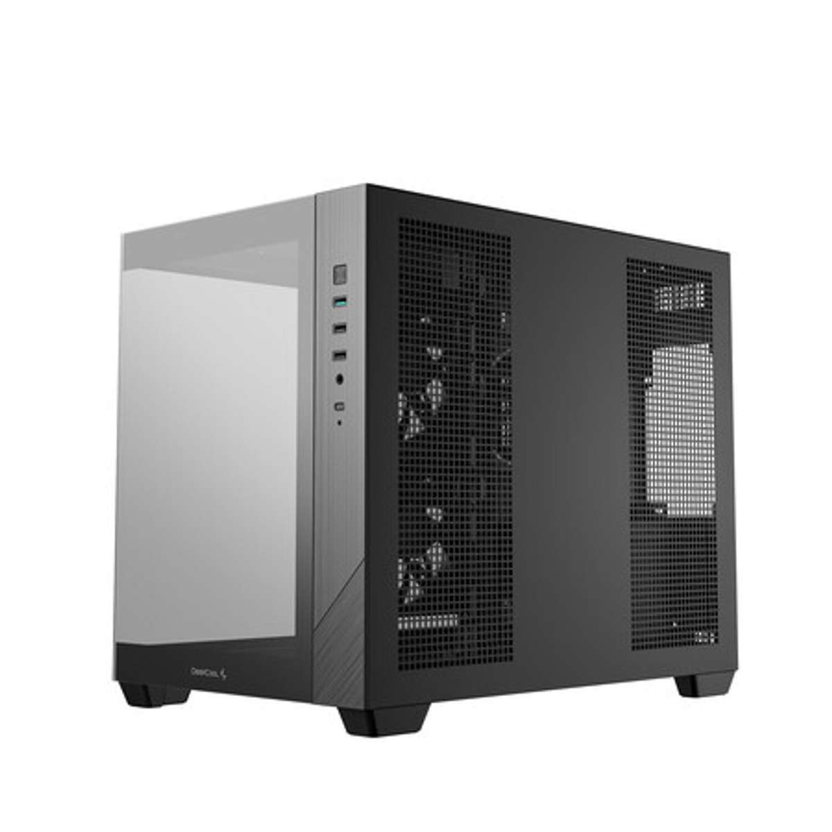 DEEPCOOL - CG330 3F Panoramic Dual-Chamber Micro-ATX Gaming Chassis - Black - DEEPCOOL - CG330 3F...