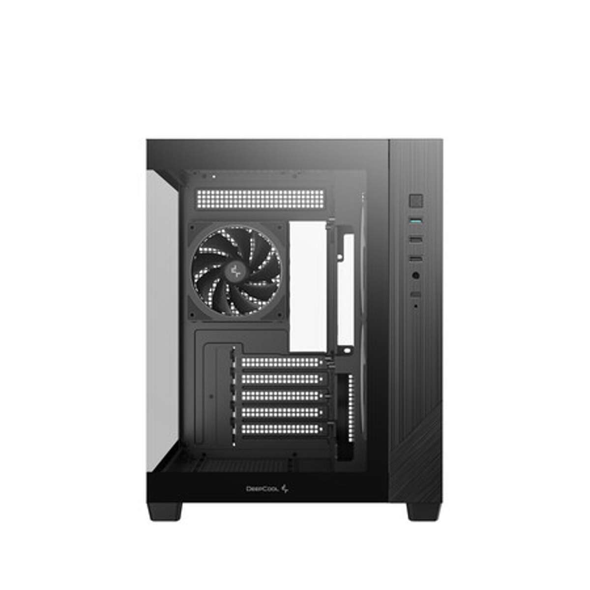 DEEPCOOL - CG330 3F Panoramic Dual-Chamber Micro-ATX Gaming Chassis - Black - DEEPCOOL - CG330 3F...