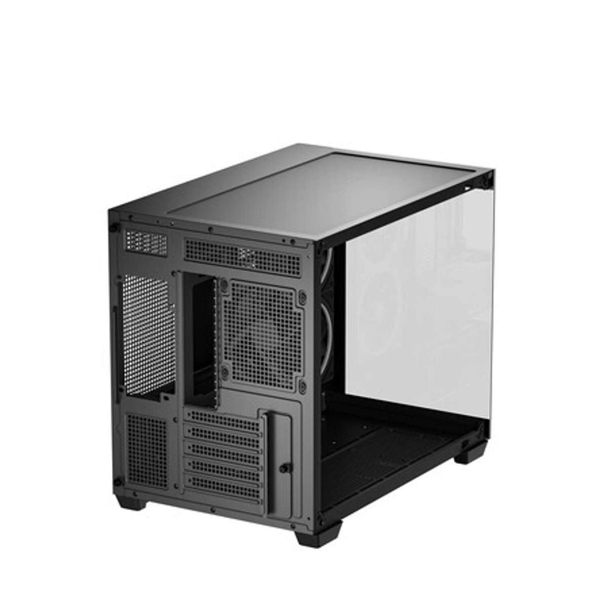 DEEPCOOL - CG330 3F Panoramic Dual-Chamber Micro-ATX Gaming Chassis - Black - DEEPCOOL - CG330 3F...