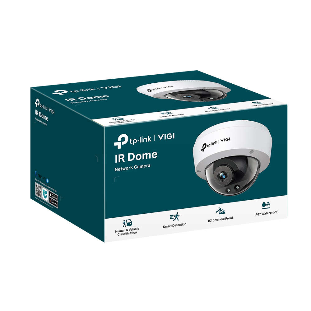 Tp-Link - Vigi C240I (2.8mm) 4MP IR Dome Network Camera, Smart Detection - Tp-Link - Vigi C240I (...