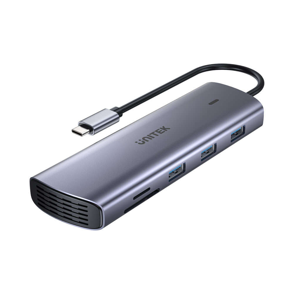 Unitek - 9-in-1 USB-C Hub with Dual Display, Dual Card Reader and 100W PD - Unitek - 9-in-1 USB-C...