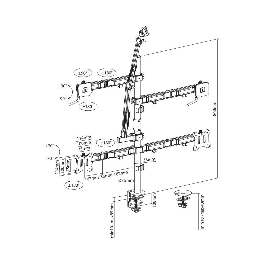 LinkQnet - Bracket 17-32 Dual Monitor All In Studio Setup...* - LinkQnet - Bracket 17-32 Dual Mon...