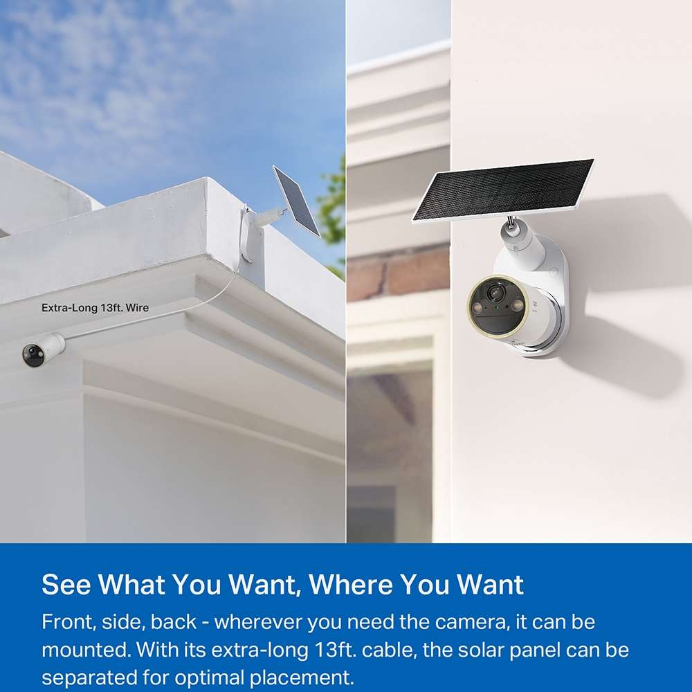 Tp-Link - Tapo 4K 8MP Camera & Solar Panel - Tp-Link - Tapo 4K 8MP Camera & Solar Panel