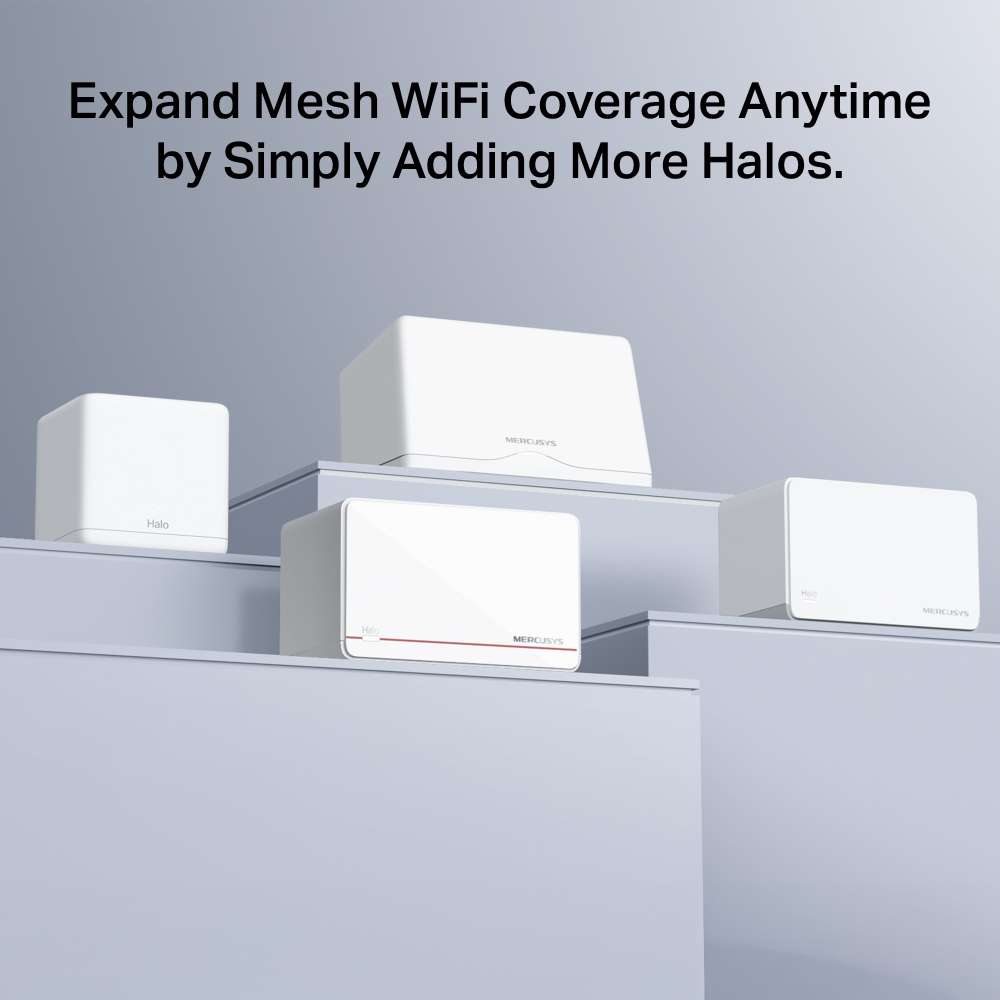 Mercusys - Halo H37BE BE6500 Whole-Home Mesh Wi-Fi 7 System (3-Pack) - Mercusys - Halo H37BE BE65...