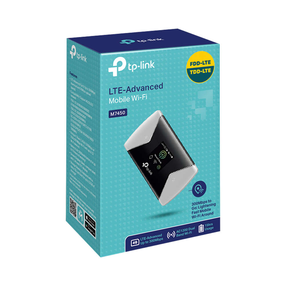 Tp-Link - M7450 300Mbps is a high speed LTE-Advanced Mobile Wi-Fi router - Tp-Link - M7450 300Mbp...