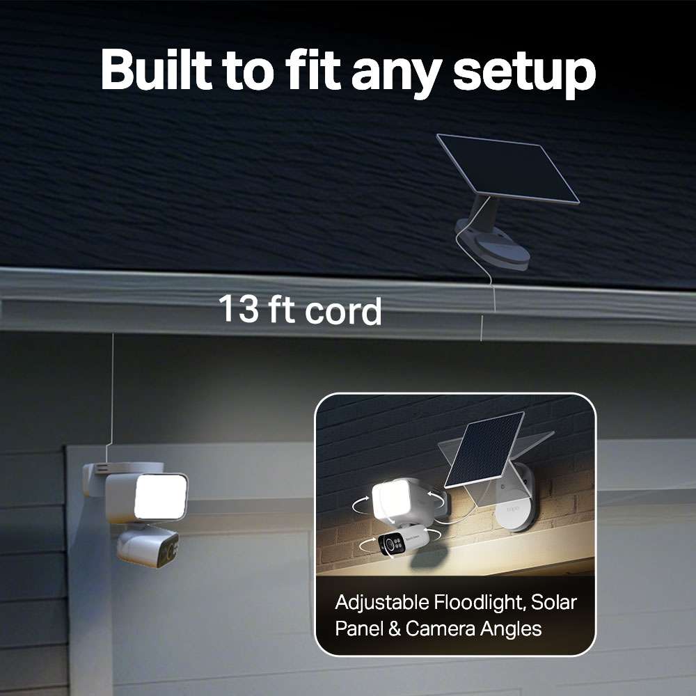TP-Link TAPO - Tp-Link - TAPO - C615F Kit Solar-Powered Floodlight 2K 3MP Pan/Tilt Security Camer...