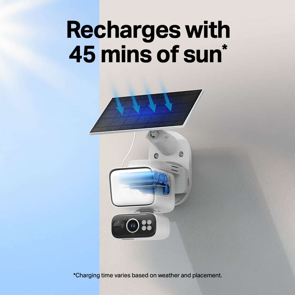TP-Link TAPO - Tp-Link - TAPO - C615F Kit Solar-Powered Floodlight 2K 3MP Pan/Tilt Security Camer...