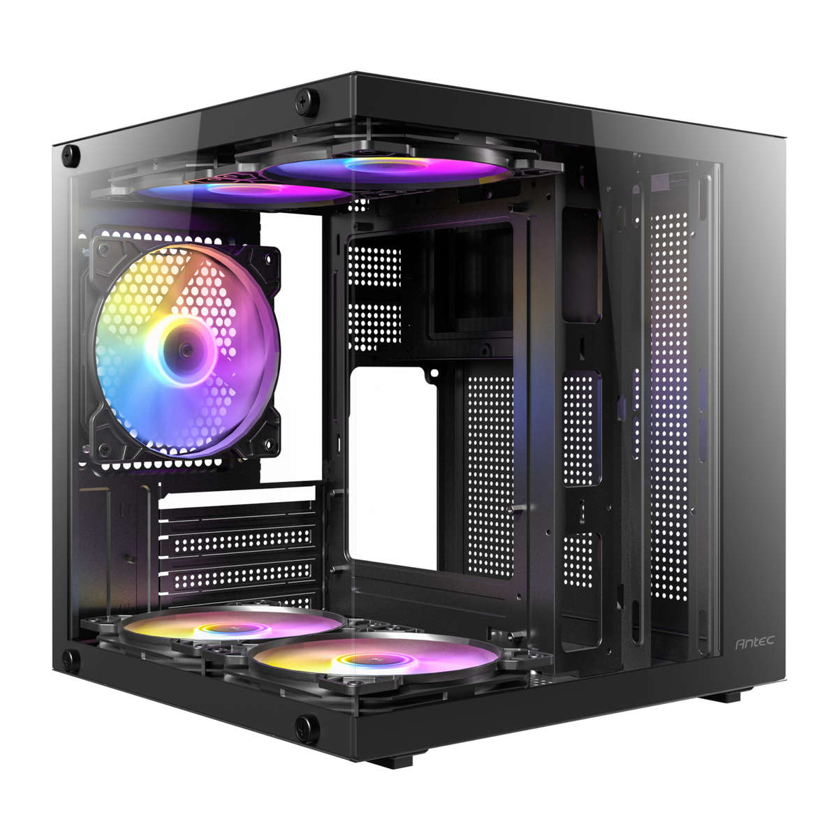 Antec - VCX10M ARGB Micro-ATX | ITX Mini-Tower Gaming Chassis - Black - Antec - VCX10M ARGB Micro...