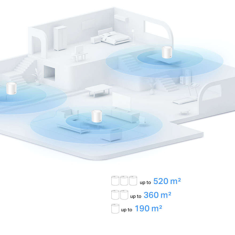 Tp-Link - Decox10 AX1500 Whole Home Mesh Wi-Fi 6 System (3-Units) - Tp-Link - Decox10 AX1500 Whol...