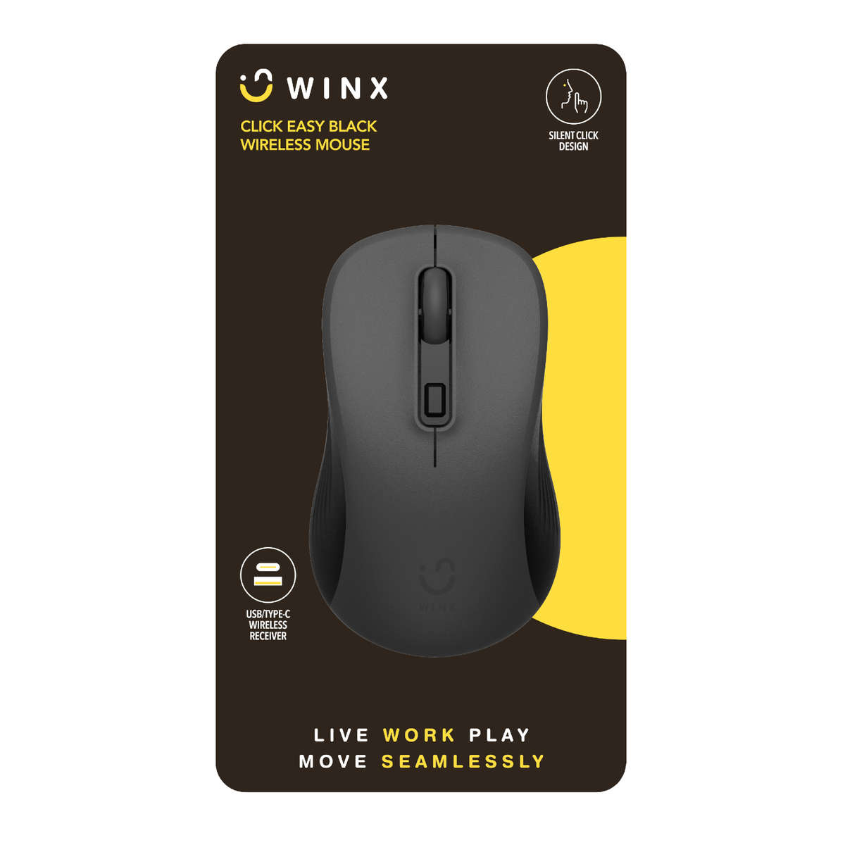 WINX - Click Easy 1600DPI 2.4GHz Wireless Mouse - Black - WINX - Click Easy 1600DPI 2.4GHz Wirele...