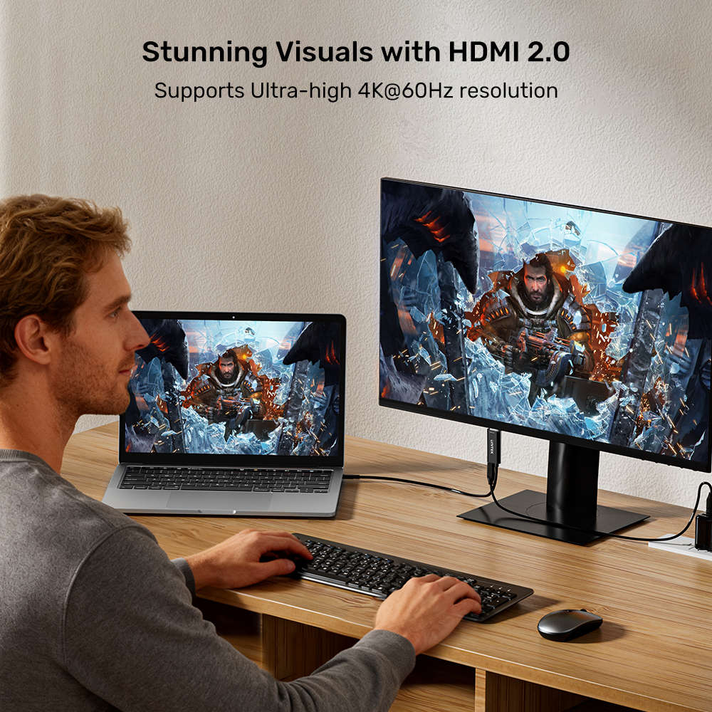 Unitek - V1439Abk 2M USB Type-C To HDMI 4K @60Hz Cable - Pd 100W, Unidirectional - Unitek - V1439...