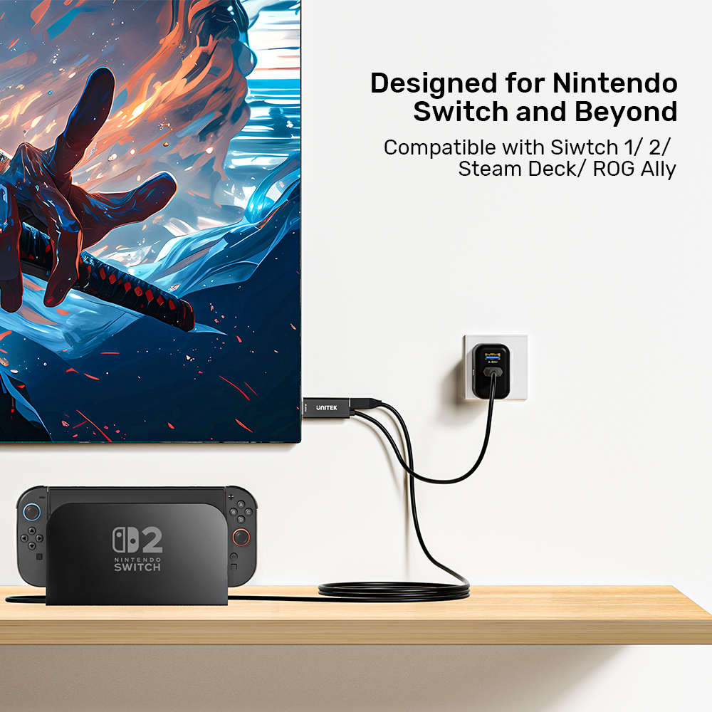 Unitek - V1439Abk 2M USB Type-C To HDMI 4K @60Hz Cable - Pd 100W, Unidirectional - Unitek - V1439...