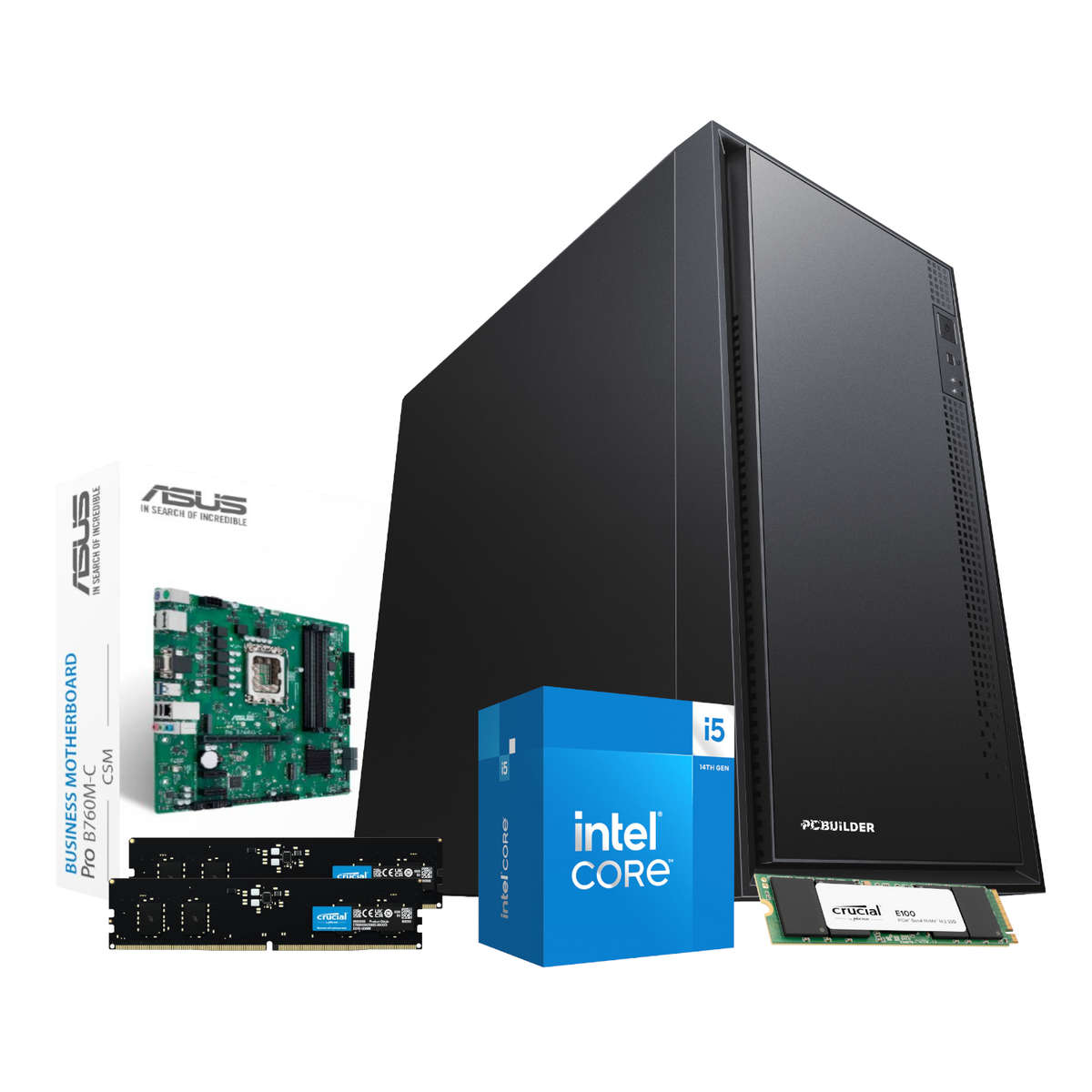 PCBuilder - Intel i5-14400 Office Master Windows 11 Desktop PC - PCBuilder - Intel i5-14400 Offic...