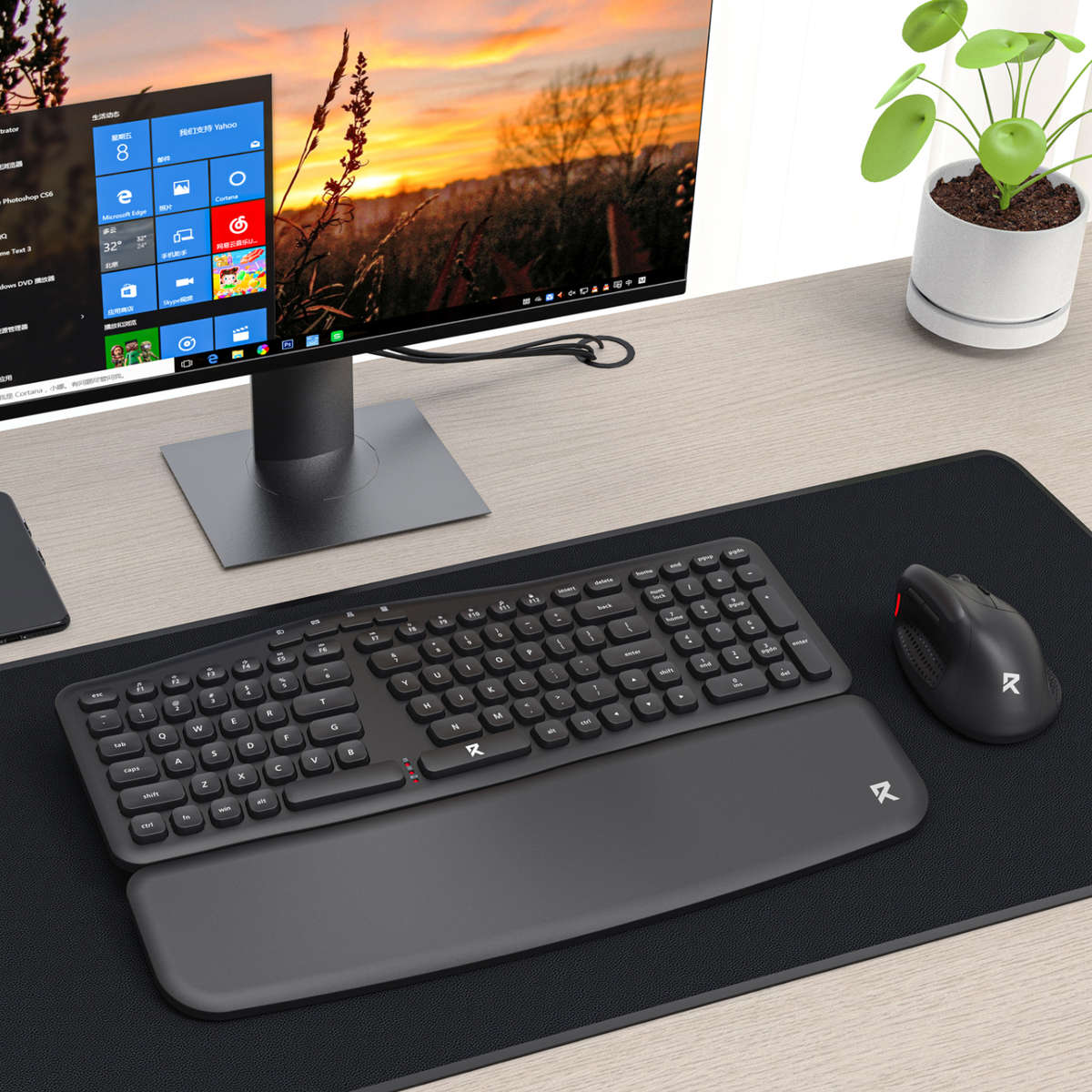 Redragon - BS7161 2.4G Wireless Keyboard and Mouse Combo - Black - Redragon - BS7161 2.4G Wireles...