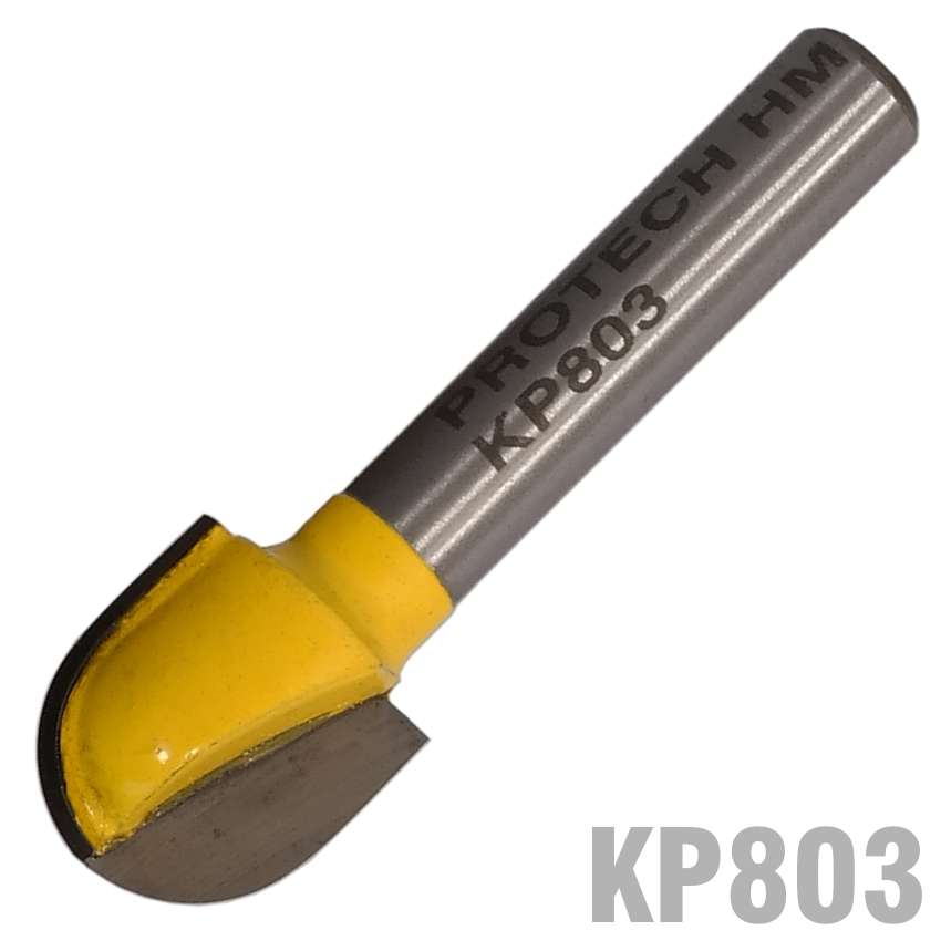 Pro-Tech - Core Box Bit 1/2' X 1/4'Sh - Pro-Tech - Core Box Bit 1/2' X 1/4'Sh