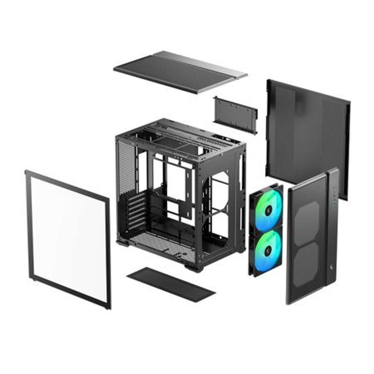 DeepCool - CG590 Mesh 2F ATX ARGB Gaming Chassis - Black - DeepCool - CG590 Mesh 2F ATX ARGB Gami...