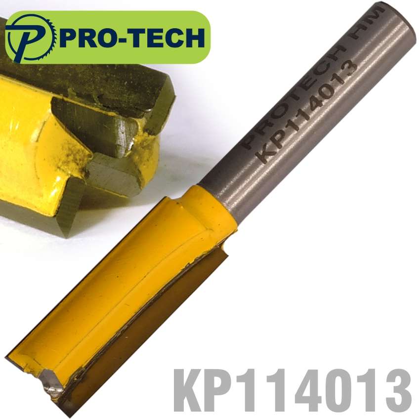 Pro-Tech - Straight Bit 3/8'(9.5mm) X 1'(25.4mm) Cut 2 Flute W/Bottom Cut 1/4' Sh - Pro-Tech - St...
