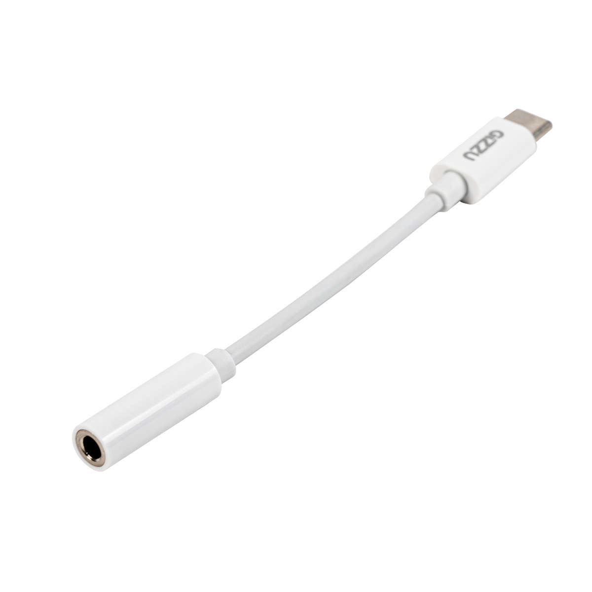 Gizzu - USB Type-C to 3.5mm AUX Audio Adapter - White - Gizzu - USB Type-C to 3.5mm AUX Audio Ada...