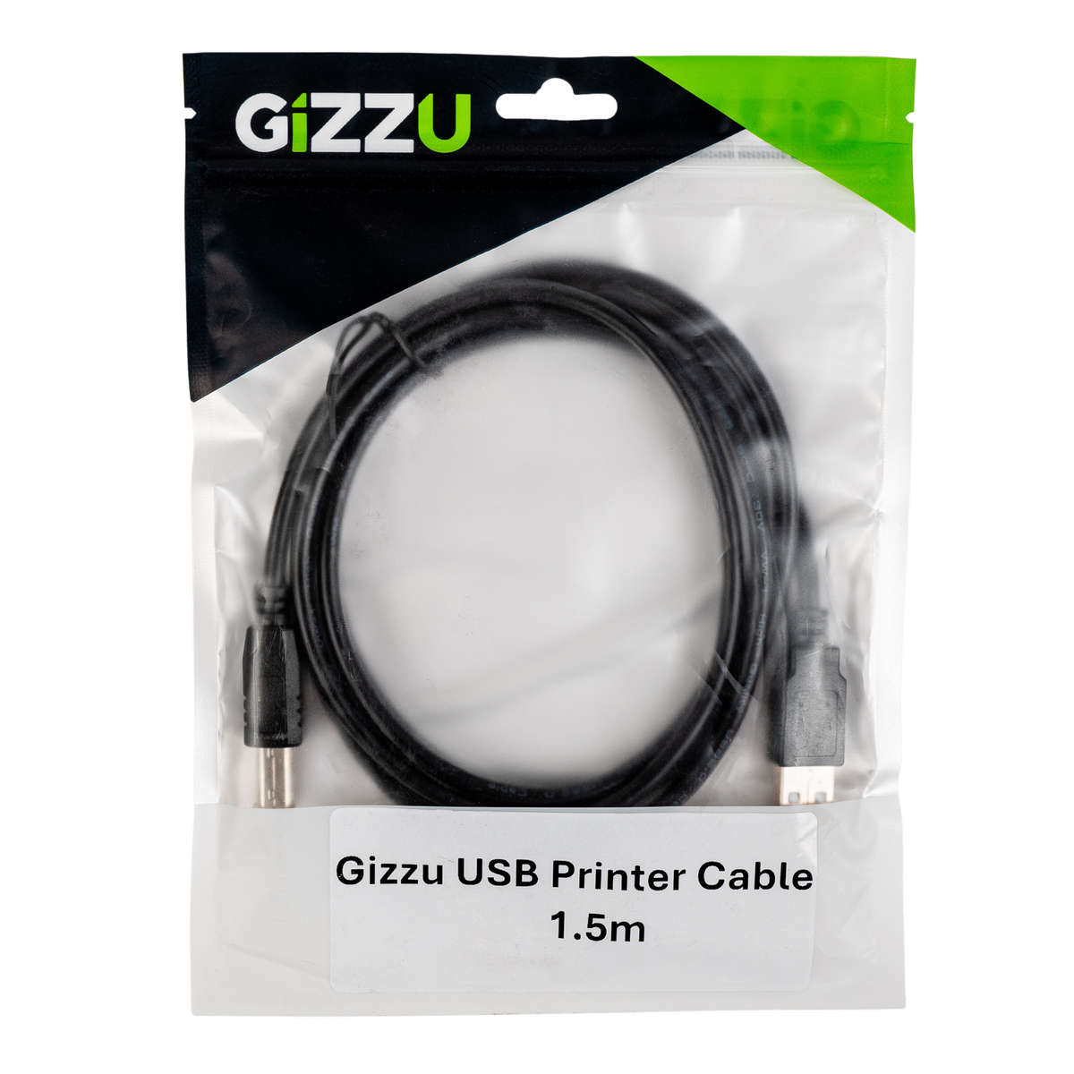 Gizzu - USB2.0 Printer Cable 1.5M - Gizzu - USB2.0 Printer Cable 1.5M