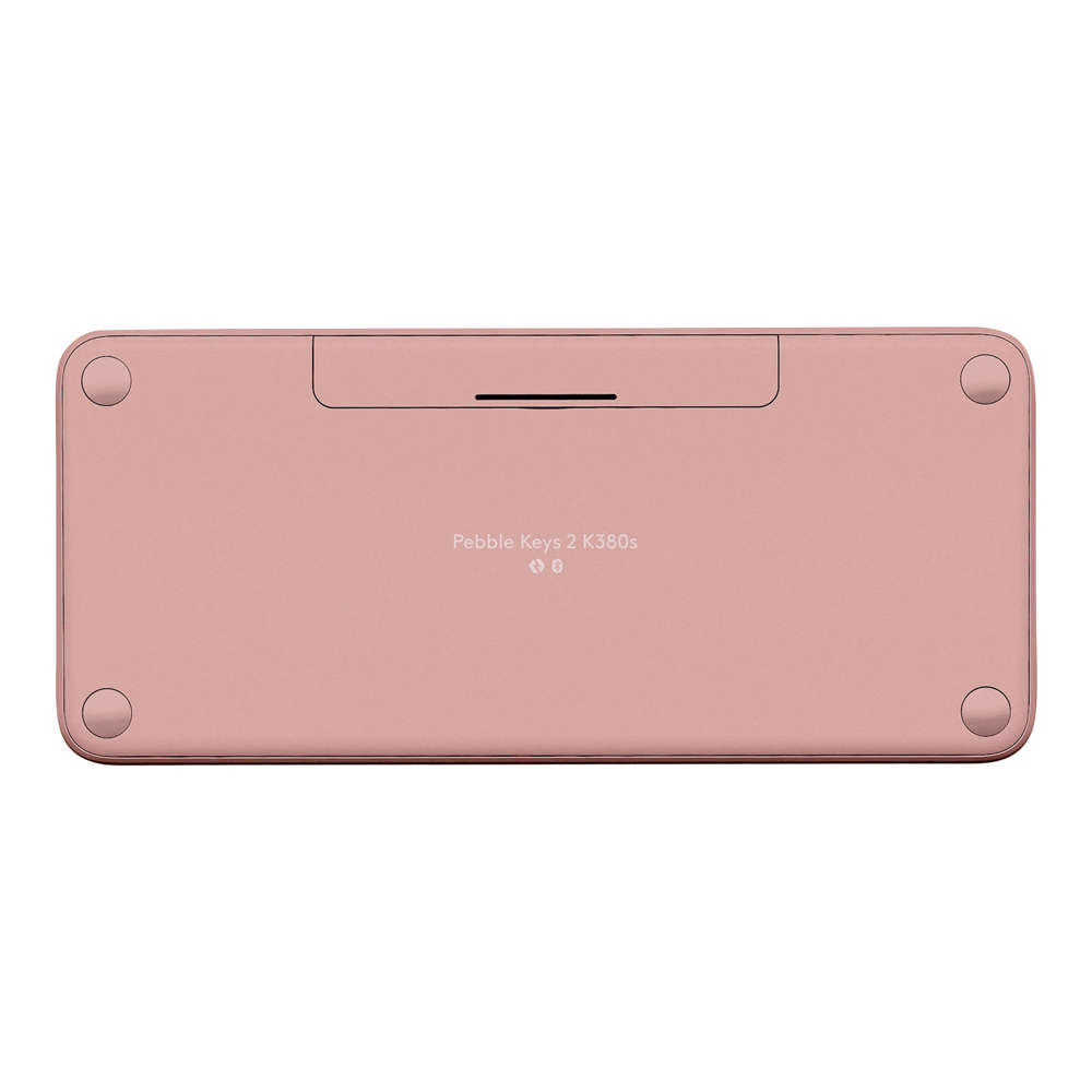 Logitech - Pebble Keys 2 K380S Slim, Minimalist Bluetooth Keyboard - Tonal Rose - Logitech - Pebb...